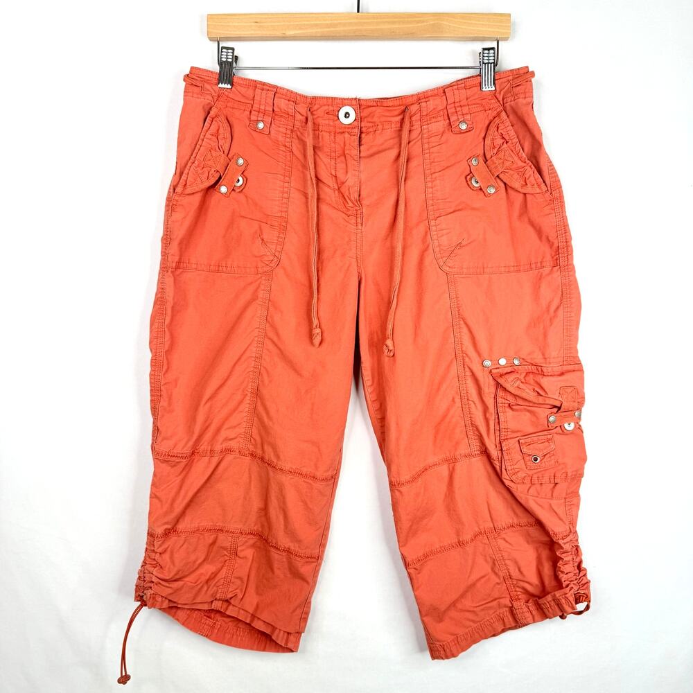 Gitano Orange Cargo Capri Pants Size 14